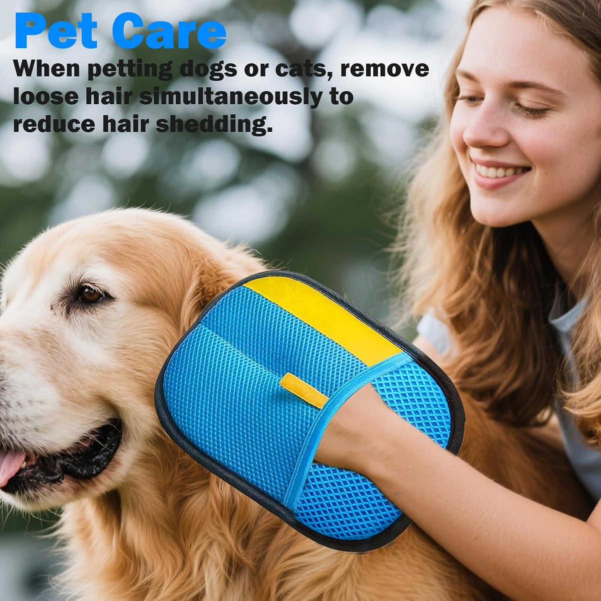 2 Pcs Electrostatic Pet Hair Removal Gloves for Dogs & Cats