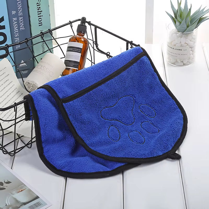 Quick-Dry Pet Bath Towel with Hand Pockets