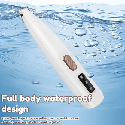 Ultimate Waterproof Dog Paw Trimmer with LED Light - Efficient Grooming Clippers with Smart Display and 18mm Stainless Steel Blade