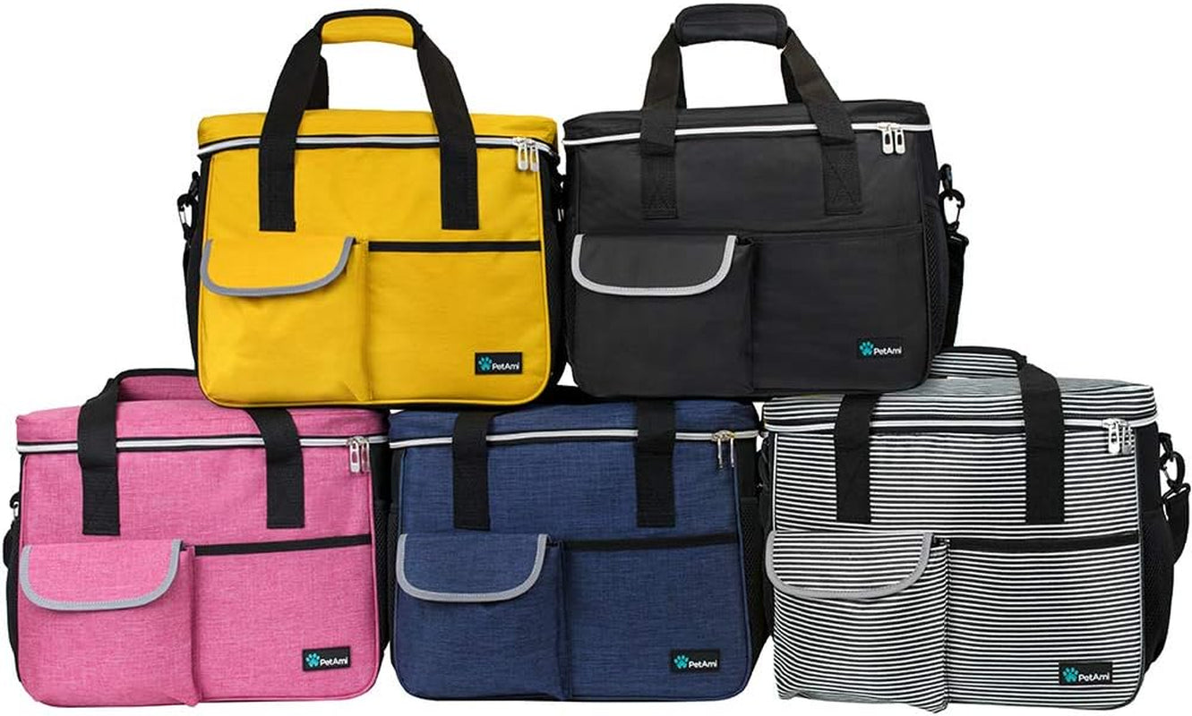 Dog Travel Bag Organizer, Pet Supplies Tote Diaper Bag, Black Medium
