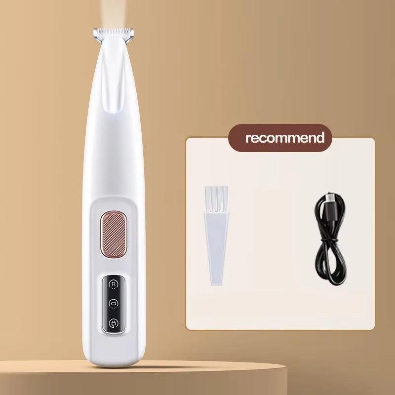 Ultimate Waterproof Dog Paw Trimmer with LED Light - Efficient Grooming Clippers with Smart Display and 18mm Stainless Steel Blade