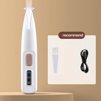Ultimate Waterproof Dog Paw Trimmer with LED Light - Efficient Grooming Clippers with Smart Display and 18mm Stainless Steel Blade