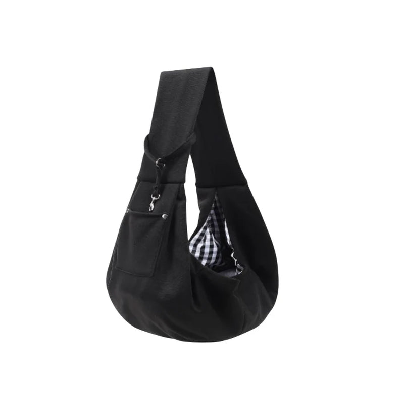 Reversible Dog Carrier Sling with Storage Pocket - Hands-Free Pet Carrier for Small Dogs and Cats, Travel Safety Harness