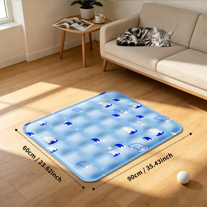 [Meynnpet] XXXL Cooling Pet Mat for Small Big Dogs and Cats Puppy/Dog Cooling Blanket/Extra Large Durable Pad for Large Dog/Portable/Machine Washable/Durable/Blanket Washable Accessories/Non-Slip Summer Crate Bed for Large Dogs