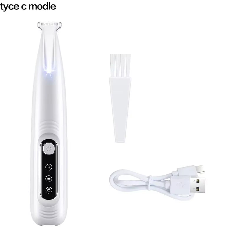 Ultimate Waterproof Dog Paw Trimmer with LED Light - Efficient Grooming Clippers with Smart Display and 18mm Stainless Steel Blade