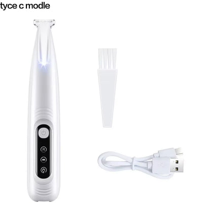 Ultimate Waterproof Dog Paw Trimmer with LED Light - Efficient Grooming Clippers with Smart Display and 18mm Stainless Steel Blade