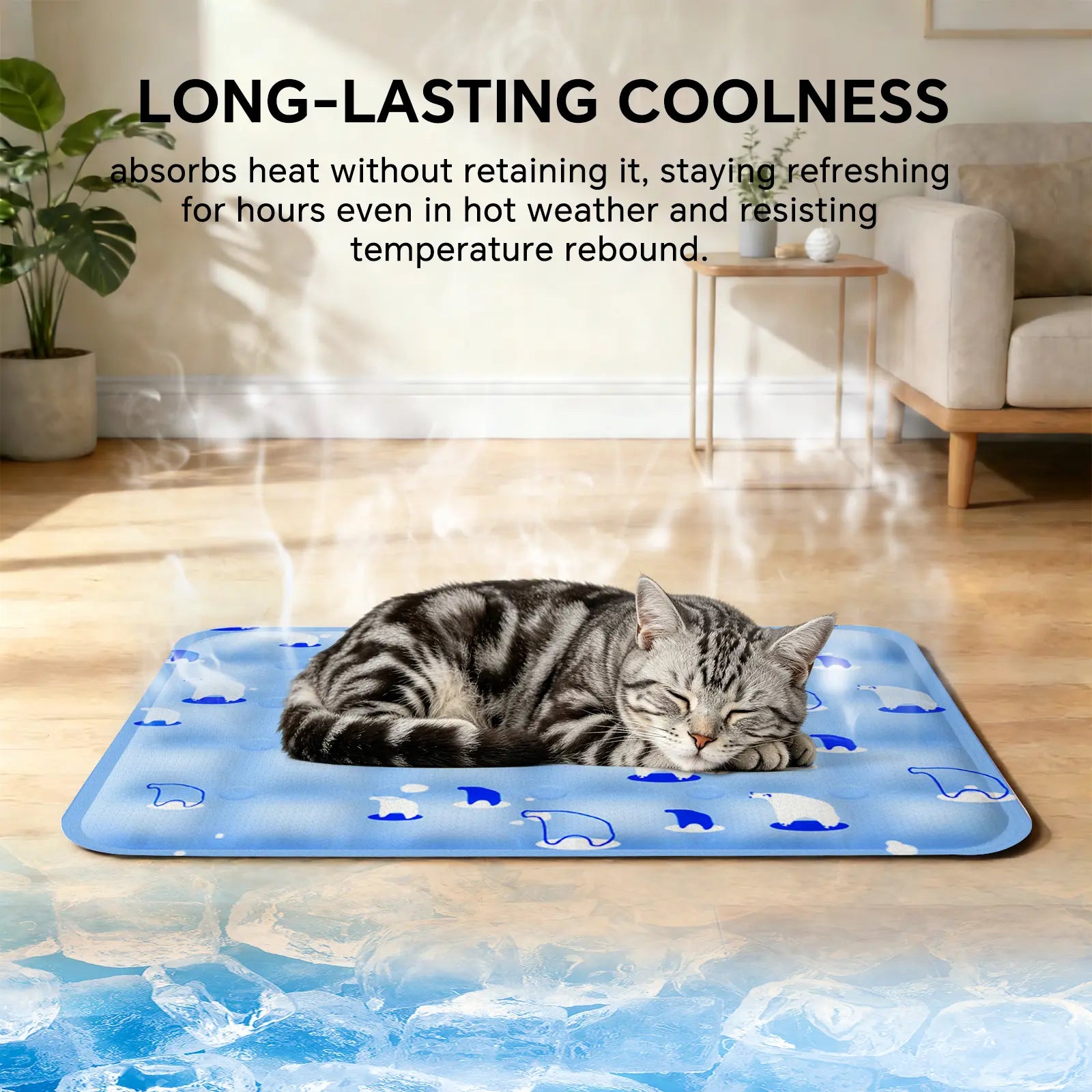 [Meynnpet] XXXL Cooling Pet Mat for Small Big Dogs and Cats Puppy/Dog Cooling Blanket/Extra Large Durable Pad for Large Dog/Portable/Machine Washable/Durable/Blanket Washable Accessories/Non-Slip Summer Crate Bed for Large Dogs