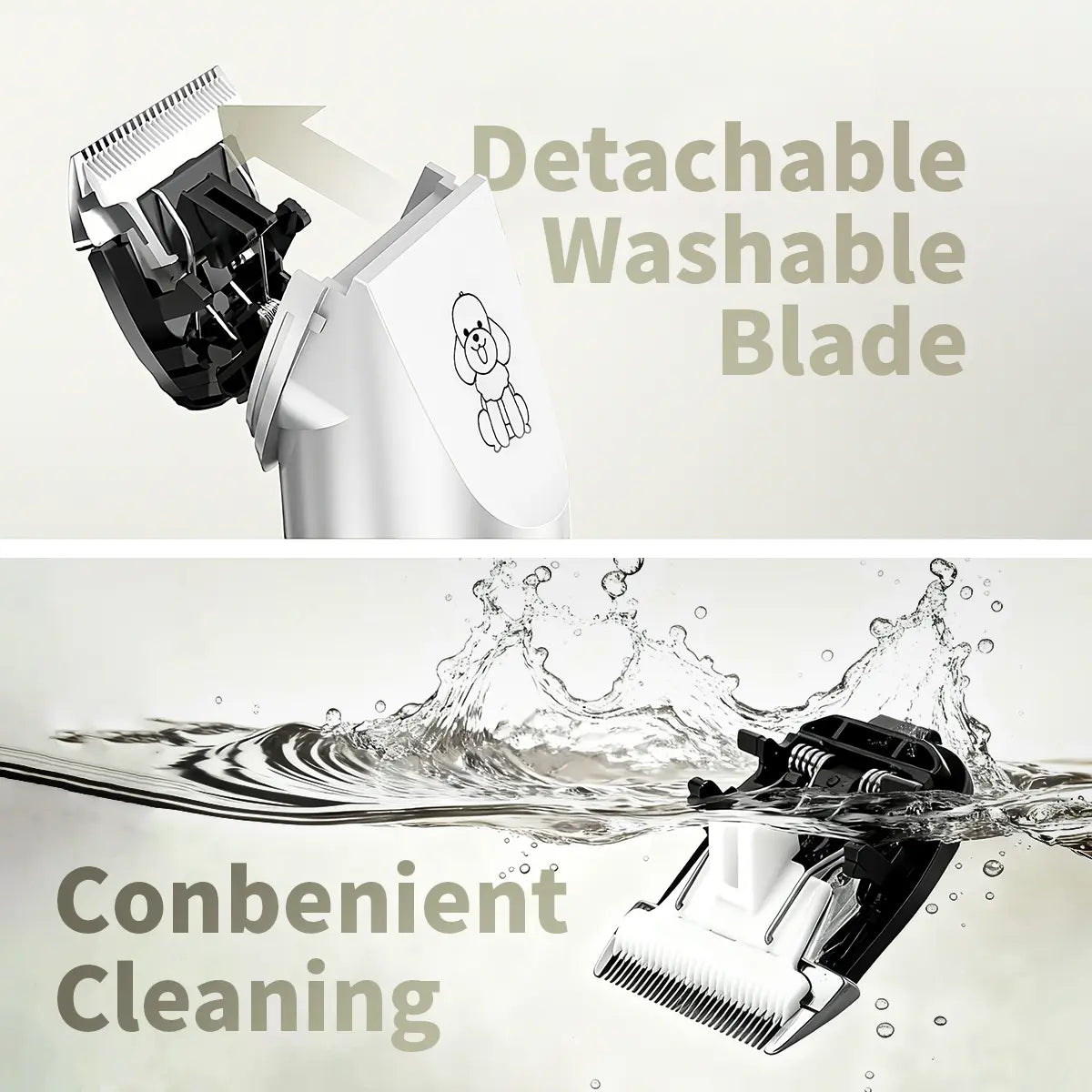 KALHELA Pet Grooming Set, Cordless Pet Scissors for Pet Grooming, Pet Hair Trimmer for Grooming, Ceramic Blade, 4 Guide Combs, Rechargeable Cat & Pet Trimmer