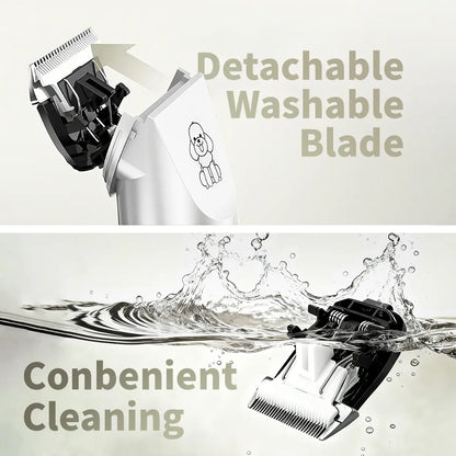 KALHELA Pet Grooming Set, Cordless Pet Scissors for Pet Grooming, Pet Hair Trimmer for Grooming, Ceramic Blade, 4 Guide Combs, Rechargeable Cat & Pet Trimmer
