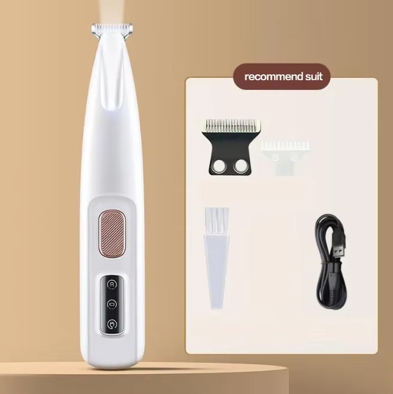 Ultimate Waterproof Dog Paw Trimmer with LED Light - Efficient Grooming Clippers with Smart Display and 18mm Stainless Steel Blade