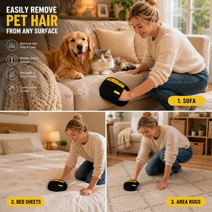 YOMI PET Reusable Electrostatic Pet Hair Remover Glove for Cats and Dogs - Ideal for Furniture, Couch, Carpet, and Clothing