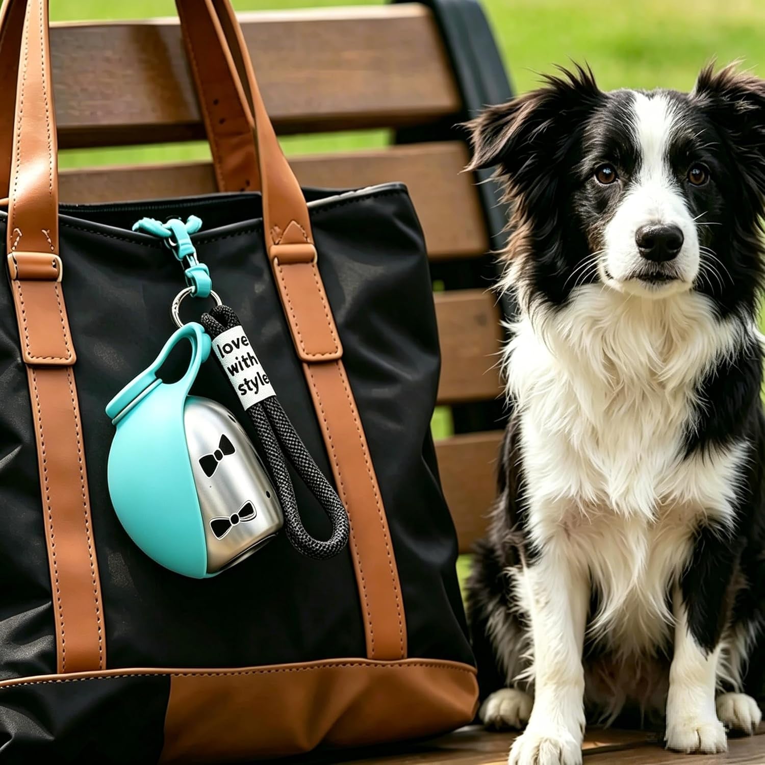 Stay Hydrated On-the-Go: 2-in-1 Portable Dog Water Bottle & Bowl - 10oz Stainless Steel Dispenser with No-Spill Design for Small to Medium Dogs (Blue A)