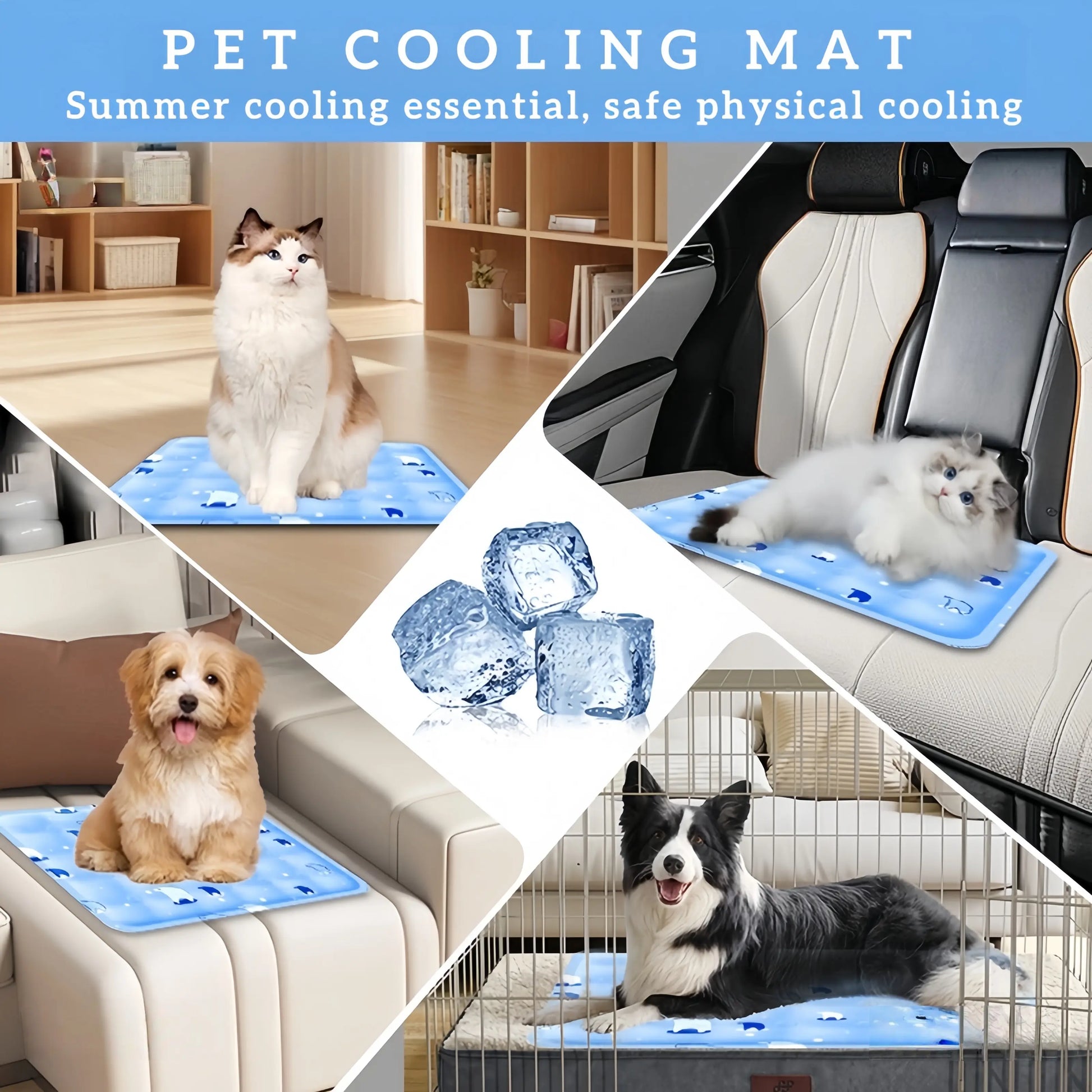 [Meynnpet] XXXL Cooling Pet Mat for Small Big Dogs and Cats Puppy/Dog Cooling Blanket/Extra Large Durable Pad for Large Dog/Portable/Machine Washable/Durable/Blanket Washable Accessories/Non-Slip Summer Crate Bed for Large Dogs