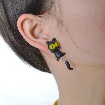 Temperament Fashion Design Party Carrot Raccoon Women Jewelry Korean Earrings Cartoon Stud Earrings 3D Animal Earring
